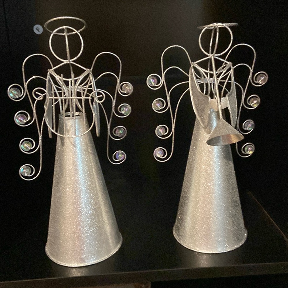 Two glittery angels